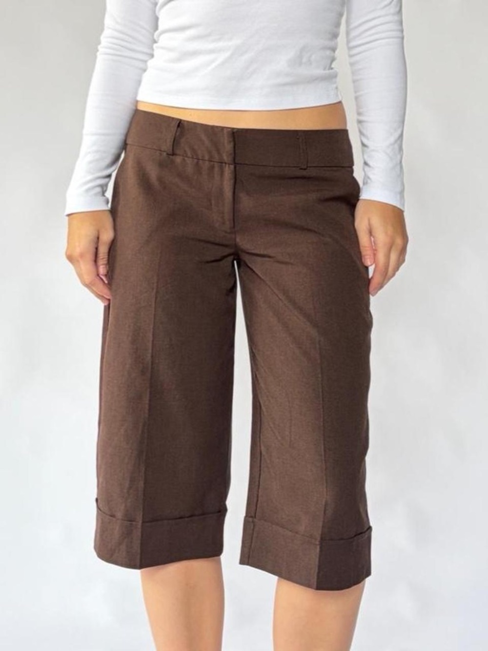 Low Rise Capris Brown Medium Y2K